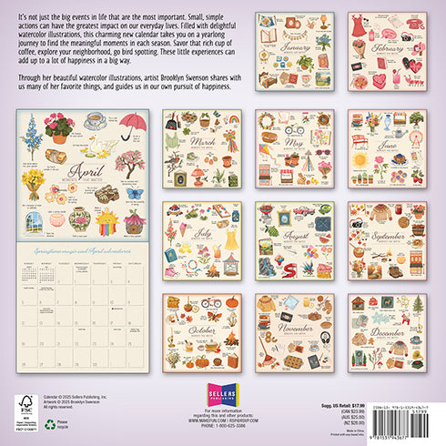 2026 MOMENTS THAT MATTER: EVERYDAY PURSUITS OF HAPPINESS 12X12 WALL CALENDAR