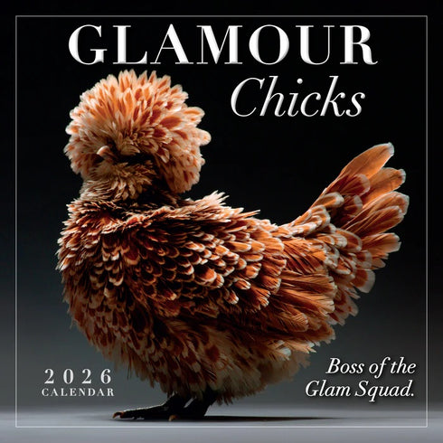 2026 GLAMOUR CHICKENS 7X7 MINI WALL CALENDAR