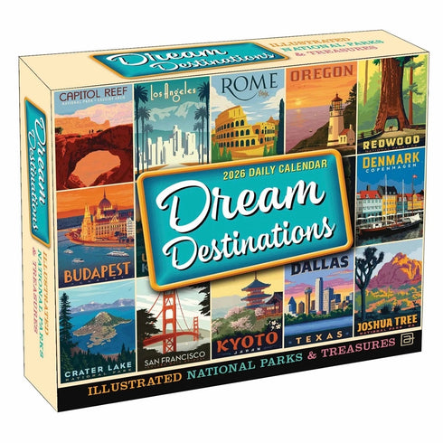 2026 DREAM DESTINATIONS DAILY BOXED CALENDAR - ANDERSON DESIGN GROUP