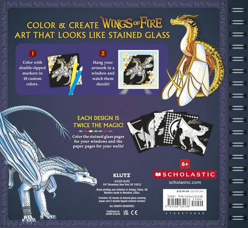 WINGS OF FIRE STAINED GLASS ART - KLUTZ