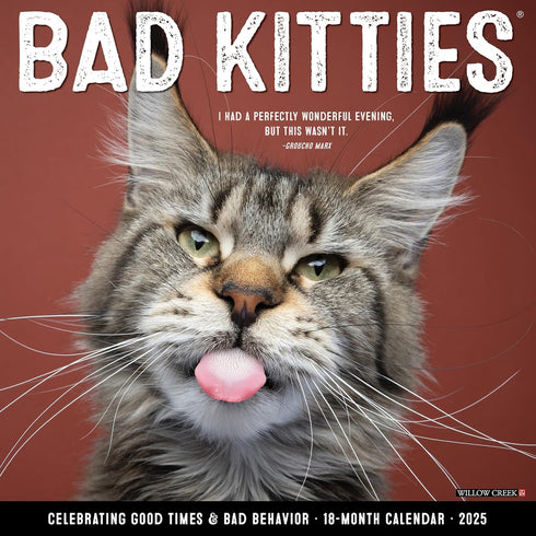 BAD KITTIES 2025 WALL CALENDAR - WILLOW CREEK PRESS