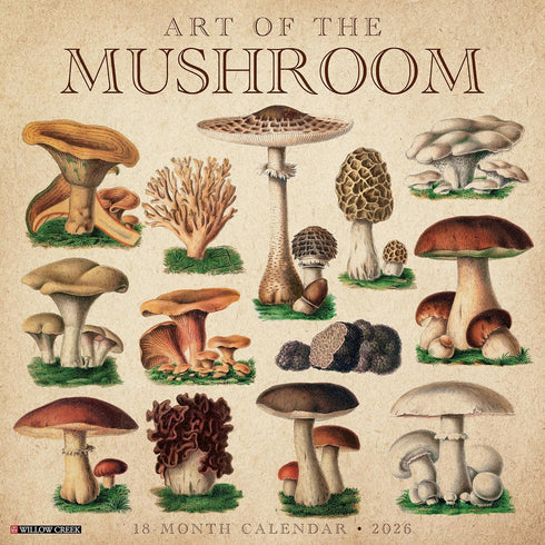 2026 ART OF THE MUSHROOM WALL CALENDAR