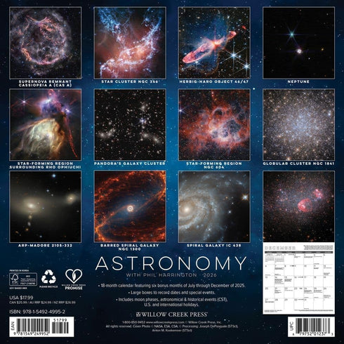 2026 ASTRONOMY WALL CALENDAR