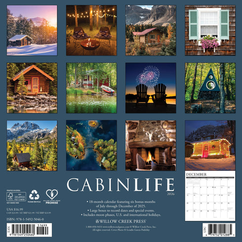 2026 CABINLIFE WALL CALENDAR