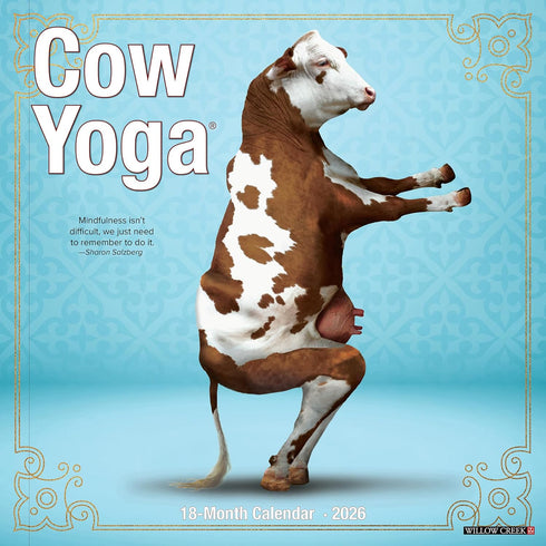 2026 COW YOGA WALL CALENDAR