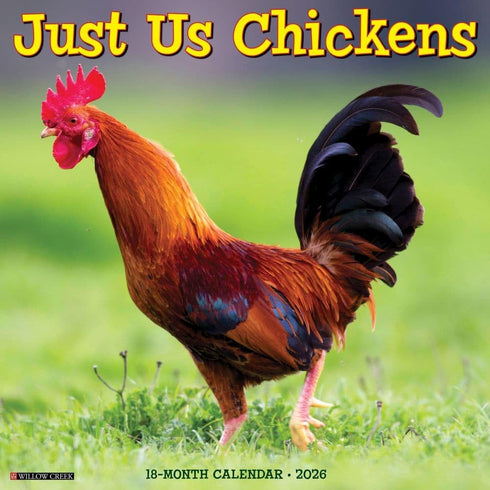 2026 JUST US CHICKENS WALL CALENDAR