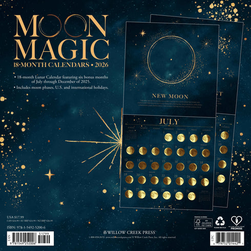 2026 MOON MAGIC WALL CALENDAR