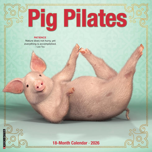 2026 PIG PILATES WALL CALENDAR