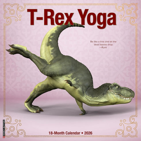 2026 T-REX YOGA WALL CALENDAR