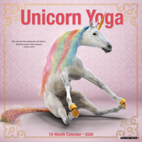 2026 UNICORN YOGA WALL CALENDAR