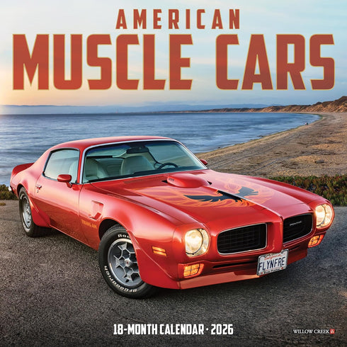 2026 AMERICAN MUSCLE CARS 7X7 MINI WALL CALENDAR