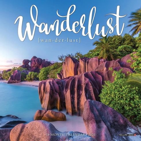 2026 WANDERLUST 7X7 MINI WALL CALENDAR
