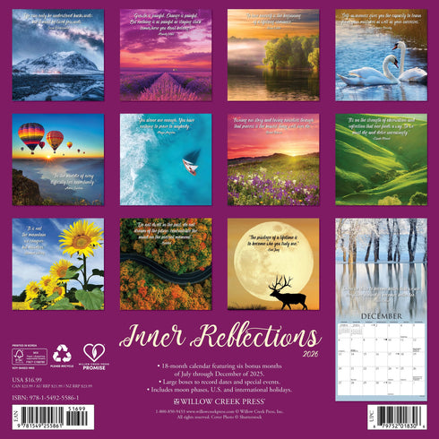 2026 INNER REFLECTIONS WALL CALENDAR