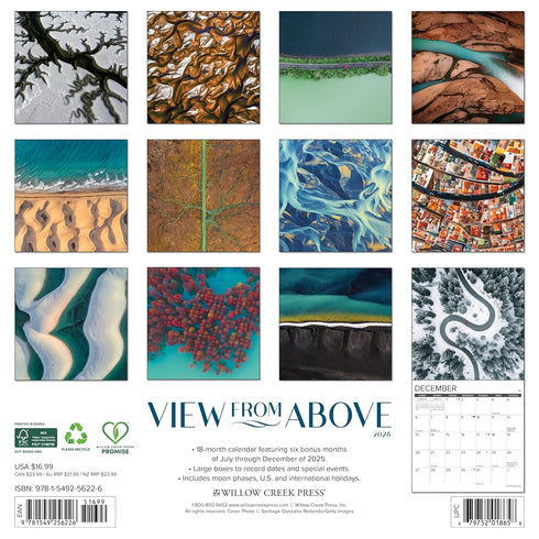 2026 VIEW FROM ABOVE WALL CALENDAR