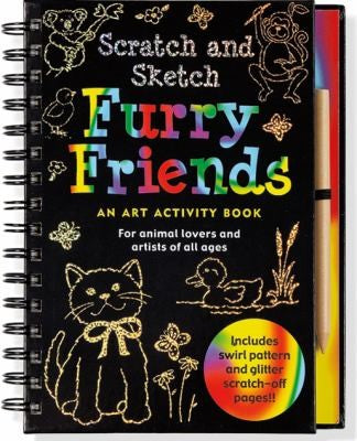 SCRATCH AND SKETCH FURRY FRIENDS -PETER PAUPER PRESS