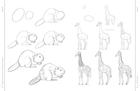 DRAW LIKE AN ARTIST: 100 REALISTIC ANIMALS - WASHBURN. MELISSA