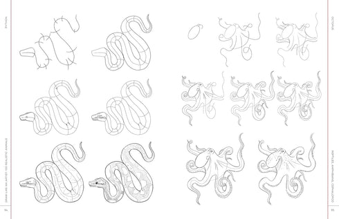 DRAW LIKE AN ARTIST: 100 REALISTIC ANIMALS - WASHBURN. MELISSA