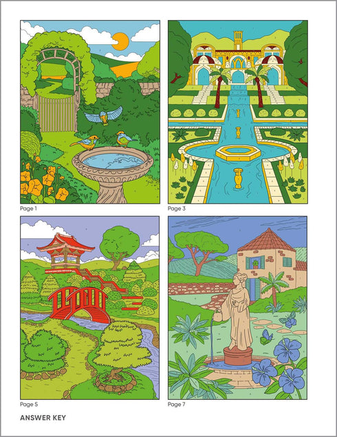 GARDEN RELAXATION COLOR BY NUMBER FOR ADULTS - ROCKRIDGE PRESS