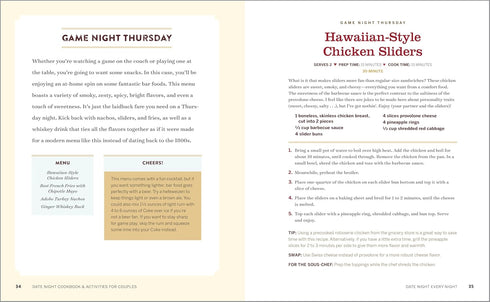 DATE NIGHT COOKBOOK AND ACTIVITIES FOR COUPLES - SCHWANKE. CRYSTAL