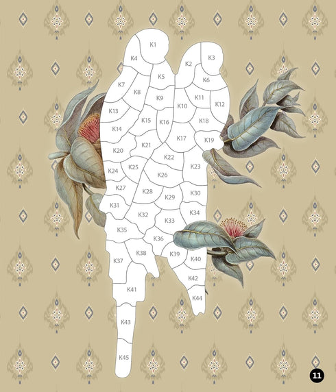 VINTAGE: BIRDS (STICKER-BY-NUMBER) - BRAIN GAMES