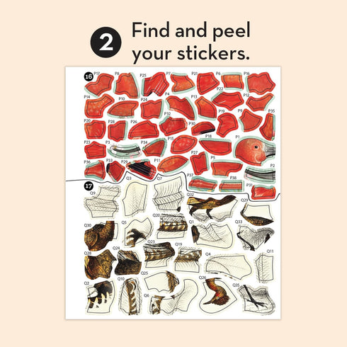 VINTAGE: BIRDS (STICKER-BY-NUMBER) - BRAIN GAMES