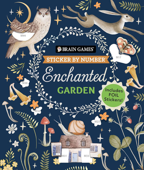 ENCHANTED GARDEN STICKER BY NUMBER - BRAIN GAMES