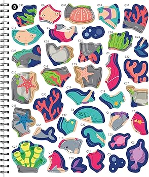 MAGICAL OCEAN STICKER BY NUMBER - BRAIN GAMES