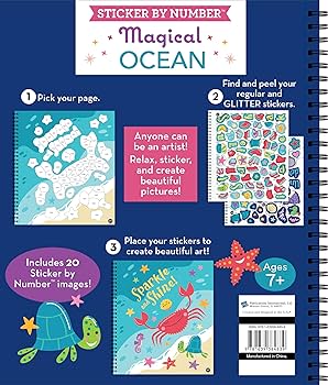 MAGICAL OCEAN STICKER BY NUMBER - BRAIN GAMES
