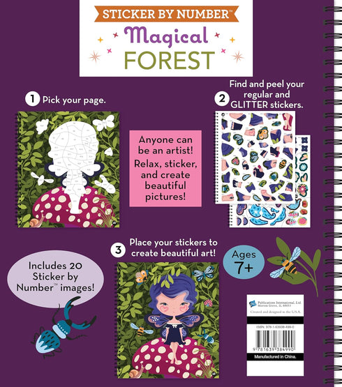 MAGICAL FOREST STICKER BY NUMBER - BRAIN GAMES