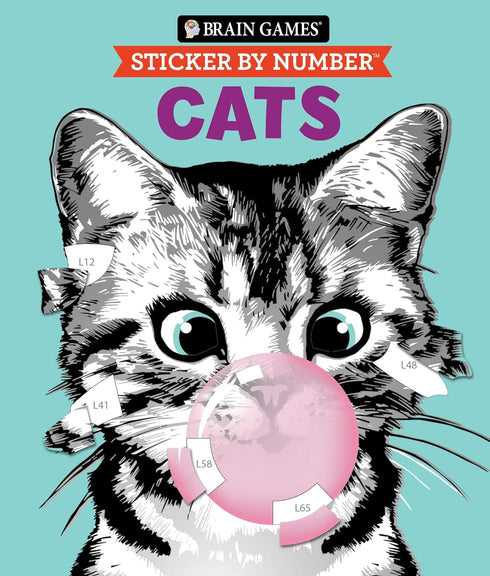 CATS STICKER-BY-NUMBER: VOL. 2 - BRAIN GAMES