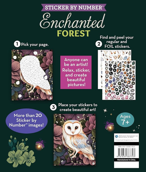 Enchanted Forest Sticker By Number by Brain Games