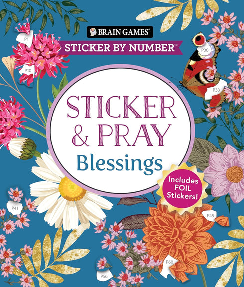 STICKER AND PRAY: BLESSINGS (STICKER-BY-NUMBER) - BRAIN GAMES