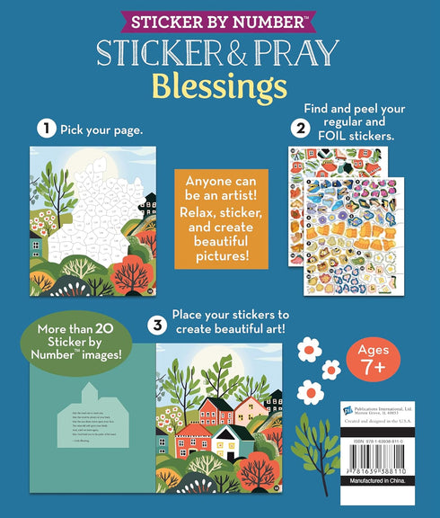 STICKER AND PRAY: BLESSINGS (STICKER-BY-NUMBER) - BRAIN GAMES