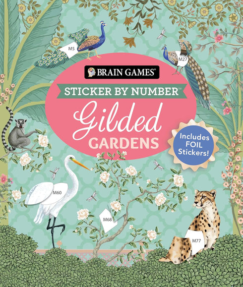 GILDED GARDEN STICKER BY NUMBER - BRAIN GAMES