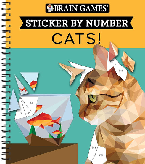 CATS! STICKER-BY-NUMBER - BRAIN GAMES