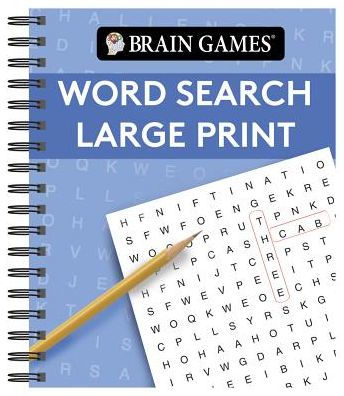 BRAIN GAMES - WORD SEARCH LARGE PRINT (BLUE) - PUBLICATIONS INTERNATIONAL LTD ;