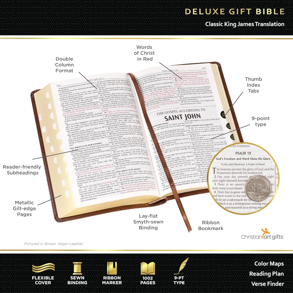 Kjv Holy Bible Deluxe Gift Edition by Christian Art Publishers