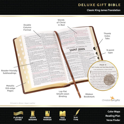 KJV HOLY BIBLE DELUXE GIFT EDITION - CHRISTIAN ART PUBLISHERS