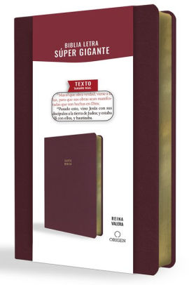 BIBLIA REINA VALERA LETRA SÚPER GIGANTE, SÍMIL PIEL VINOTINTO / SPANISH BIBLE RE