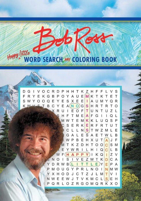BOB ROSS WORD SEARCH & COLORIN
