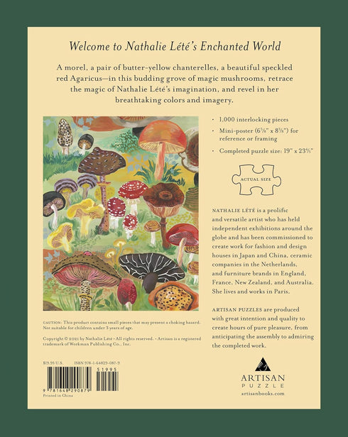 MUSHROOMS 1000 PIECE PUZZLE - LETE. NATHALIE