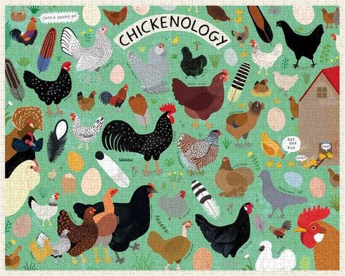 CHICKENOLOGY 1000 PIECE JIGSAW PUZZLE - JOHNSON. MIA; PINTONATO. CAMILLA