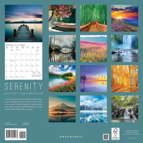 2024 SERENITY WALL CALENDAR - GRAPHIQUE