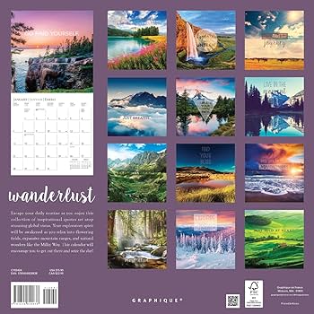 2025 WANDERLUST WALL CALENDAR