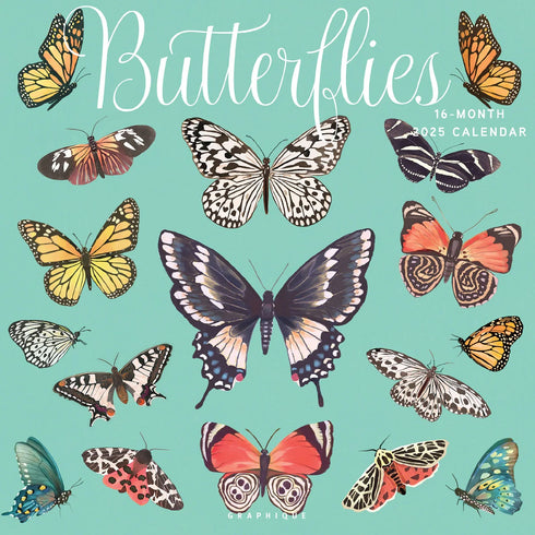 2025 BUTTERFLIES WALL CALENDAR