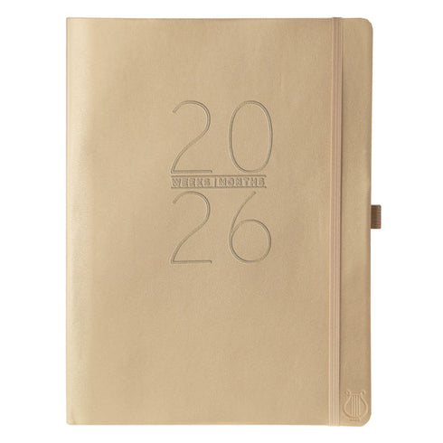 2026 6X8 GOLD APOLLO VEGAN LEATHER PLANNER