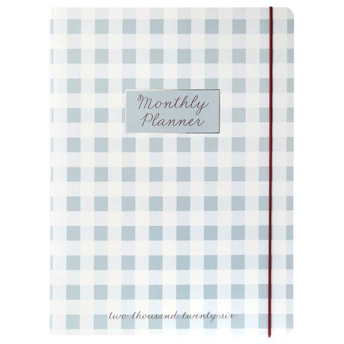 2026 GINGHAM PLAID 8X10 MONTHLY PLANNER