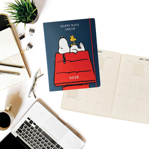 2026 SNOOPY ON HOUSE 8X10 MONTHLY PLANNER