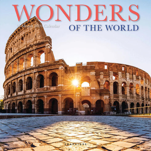 2026 WONDERS OF THE WORLD 12X12 WALL CALENDAR