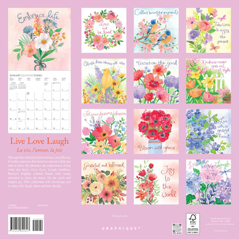 2026 LIVE, LAUGH, LOVE 12X12 WALL CALENDAR